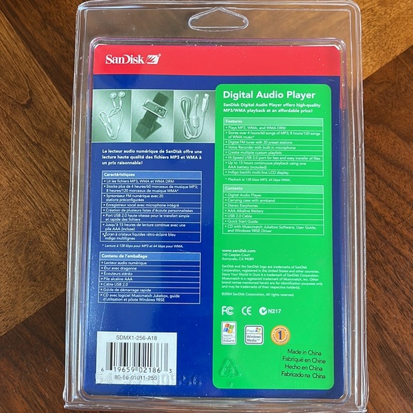 NEVER OPENED SANDISK DIGITAL AUDIO PLAYER - 256 MB - Picture 4 of 12